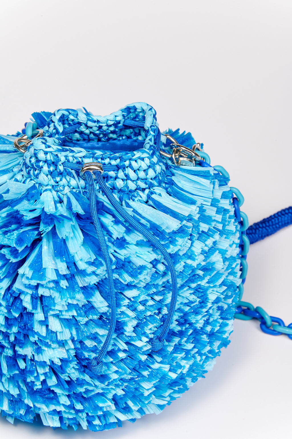 Bolsa Rafia Azul Matizado