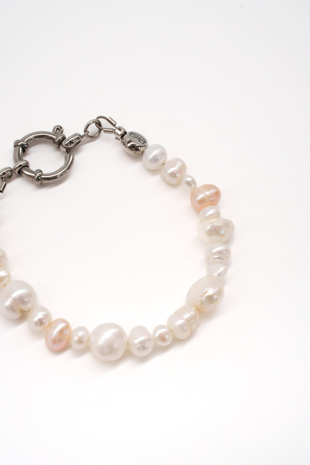 Pulsera Perlas mixt - Plata