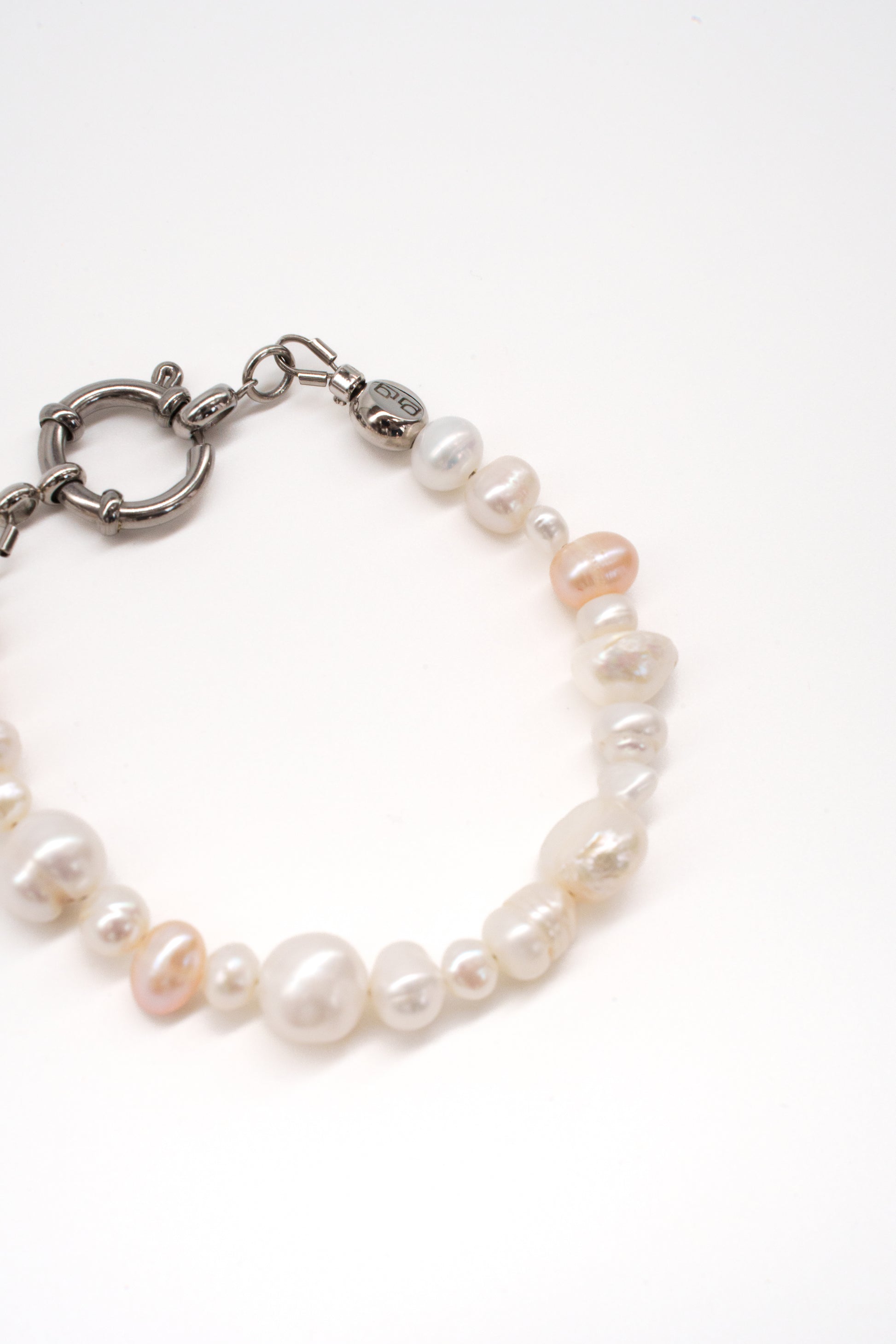 Pulsera Perlas mixt - Plata