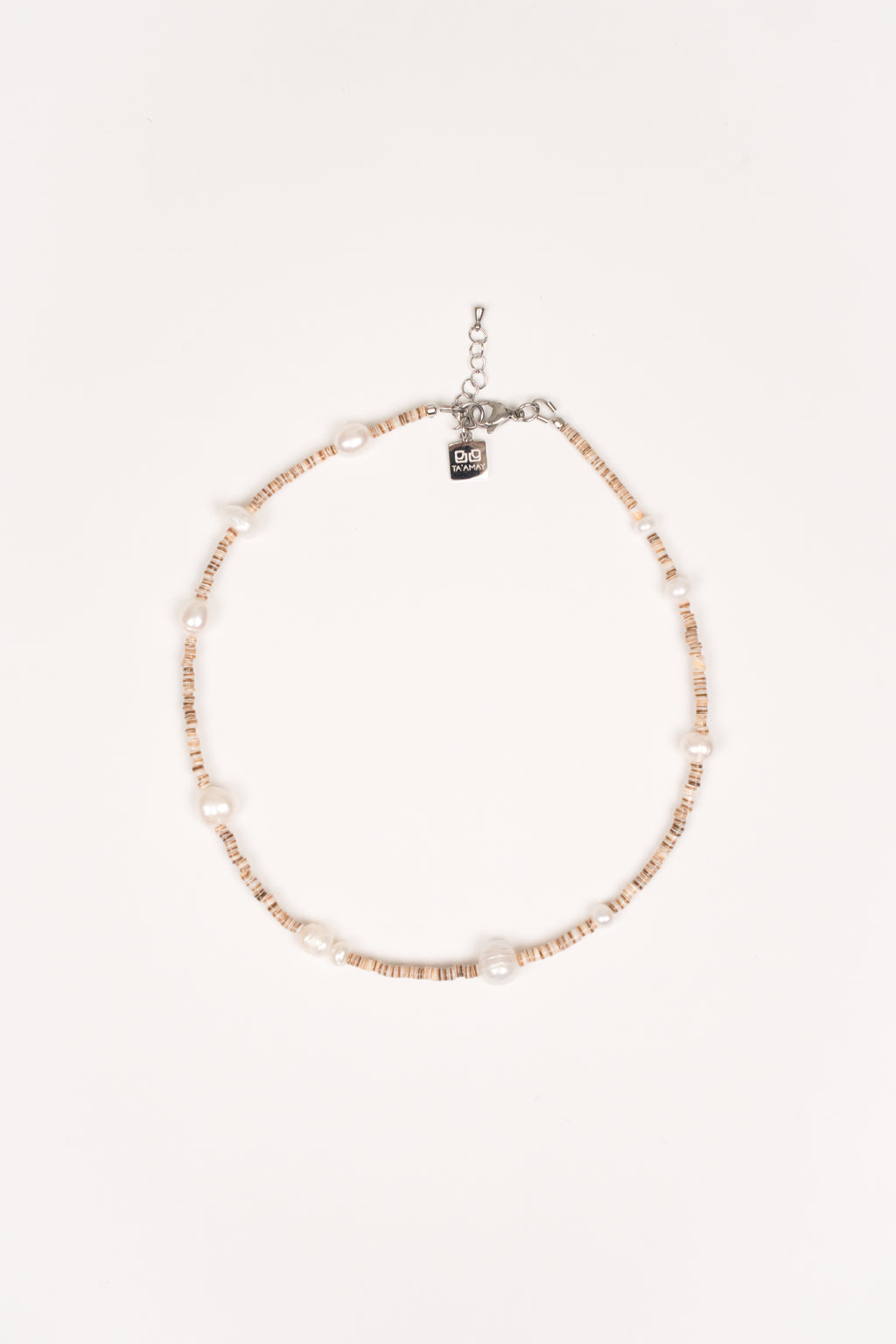 Collar Concha Heishi con Perlas