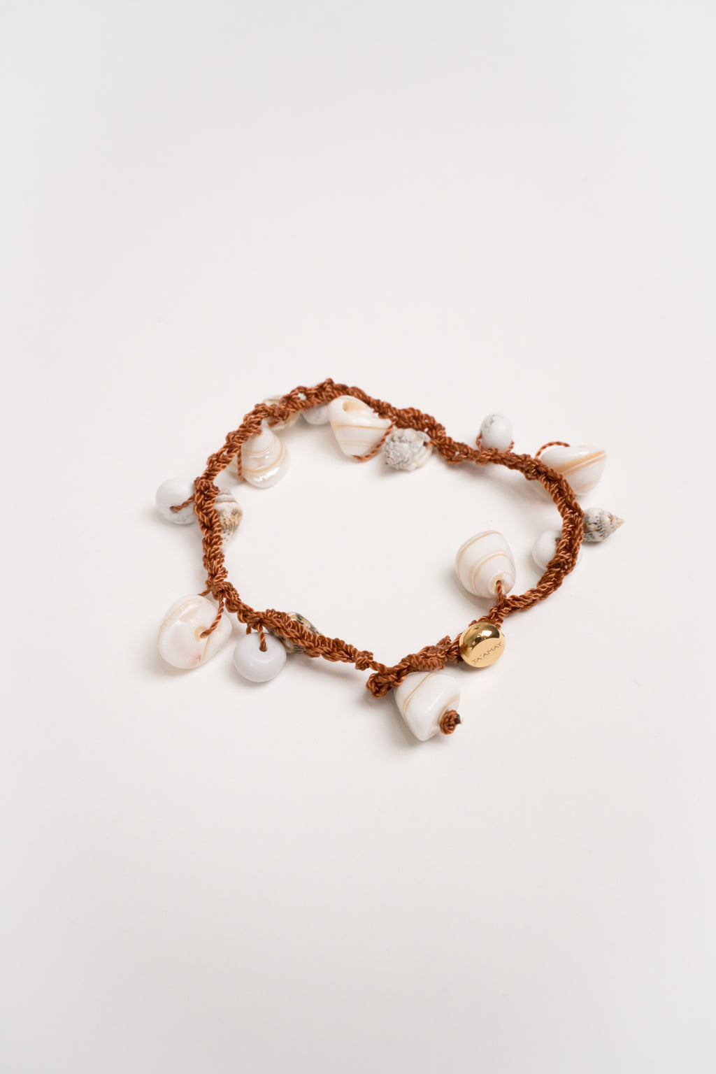 Anklet tejido de caracoles